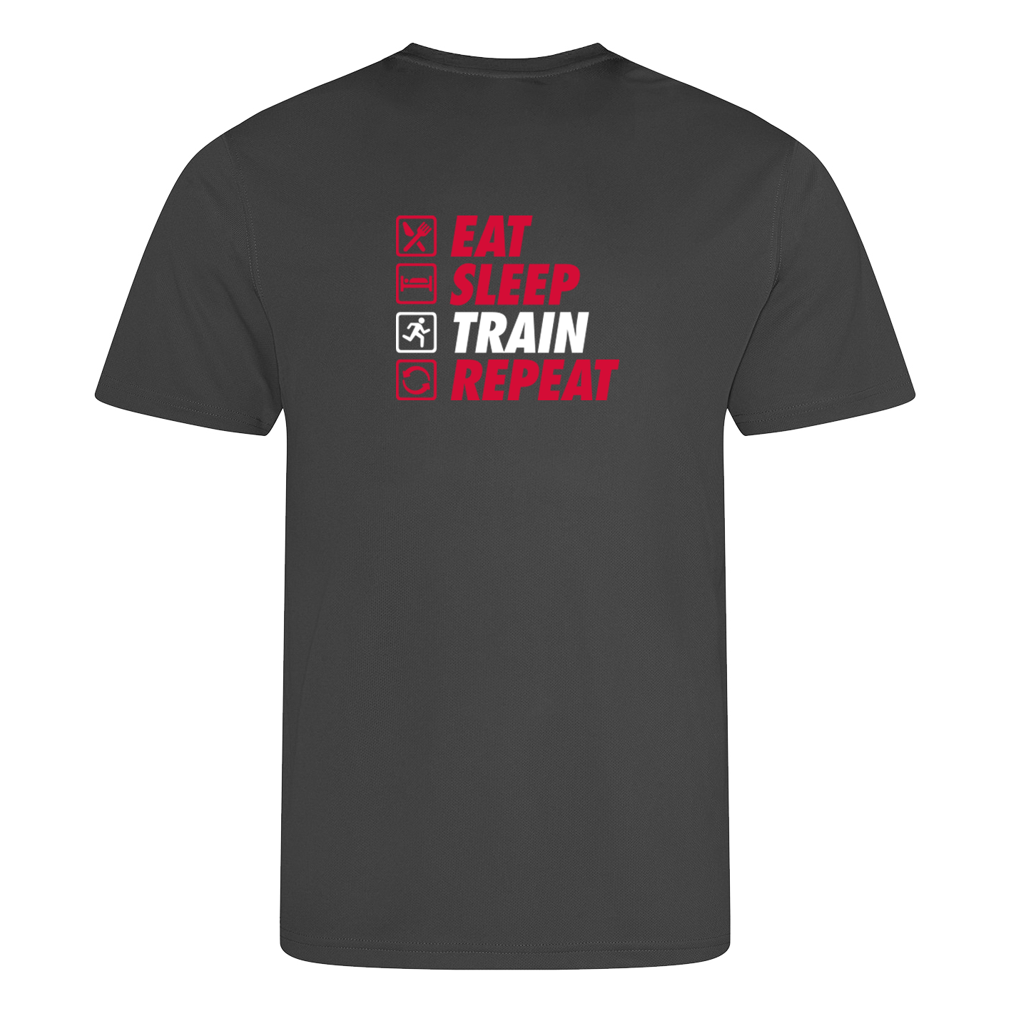 AJ Bell Great South Run Eat, Sleep, Train, Repeat Men Short Sleeved Tech Tee