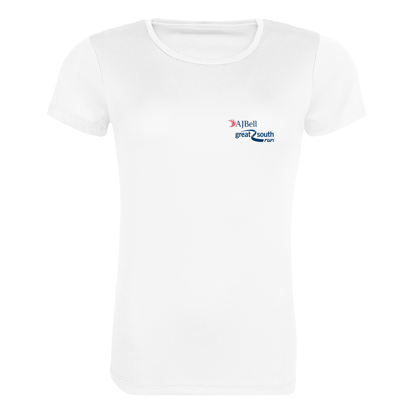 AJ Bell Great South Run Woman Short Sleeved Tech Tee (Front Logo Print Only)