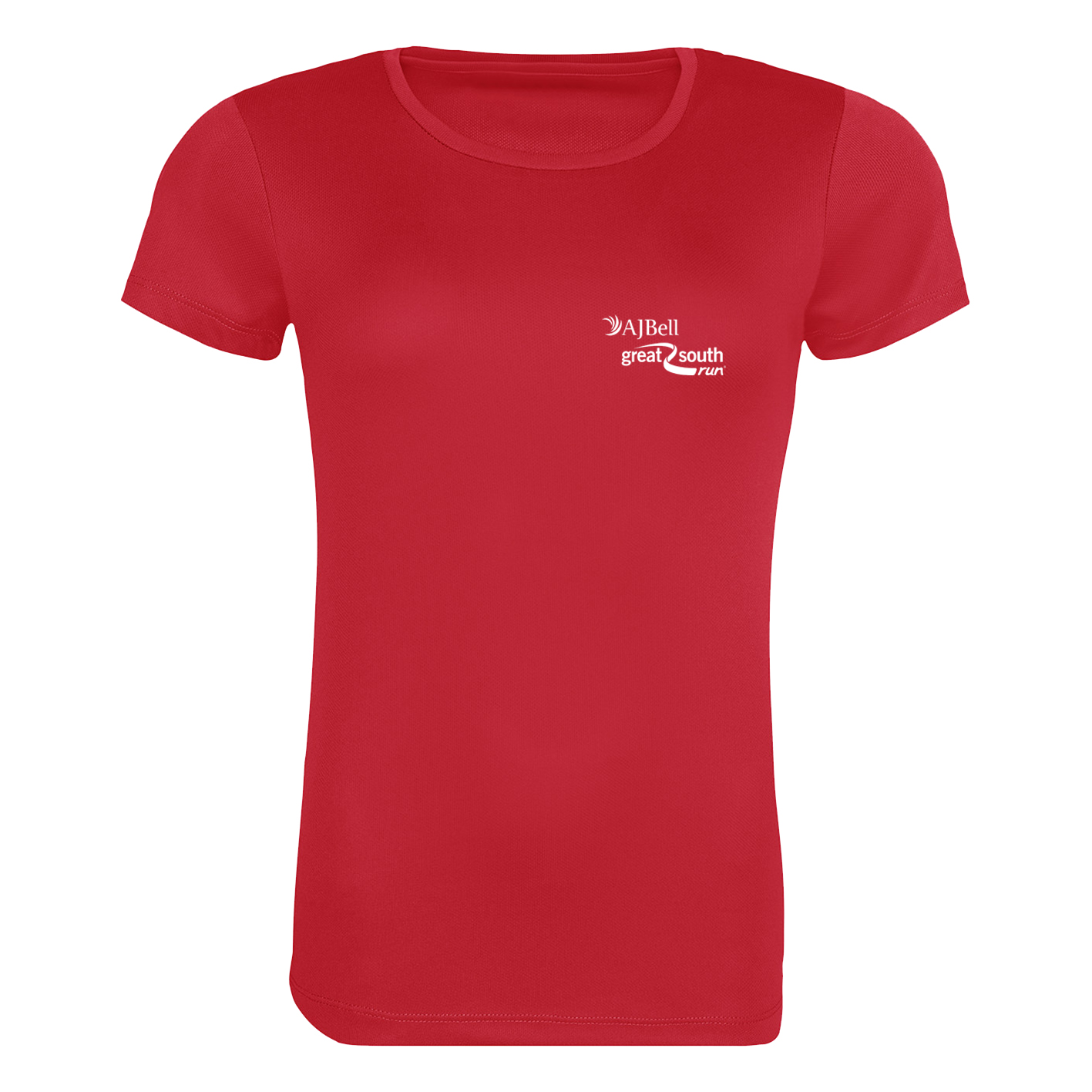 AJ Bell Great South Run Woman Short Sleeved Tech Tee (Front Logo Print Only)