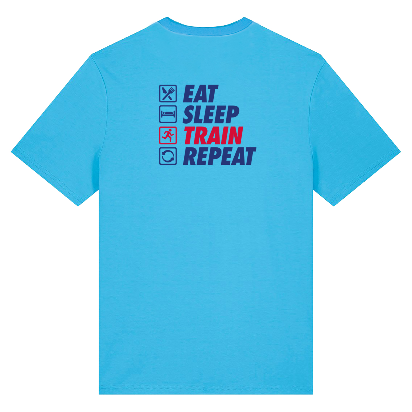 AJ Bell Great South Run Eat, Sleep, Train, Repeat Men Short Sleeved Cotton Tee
