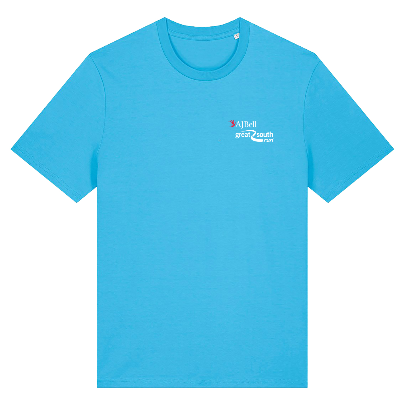 AJ Bell Great South Run Men Short Sleeved Cotton Tee (Front Logo Print Only)