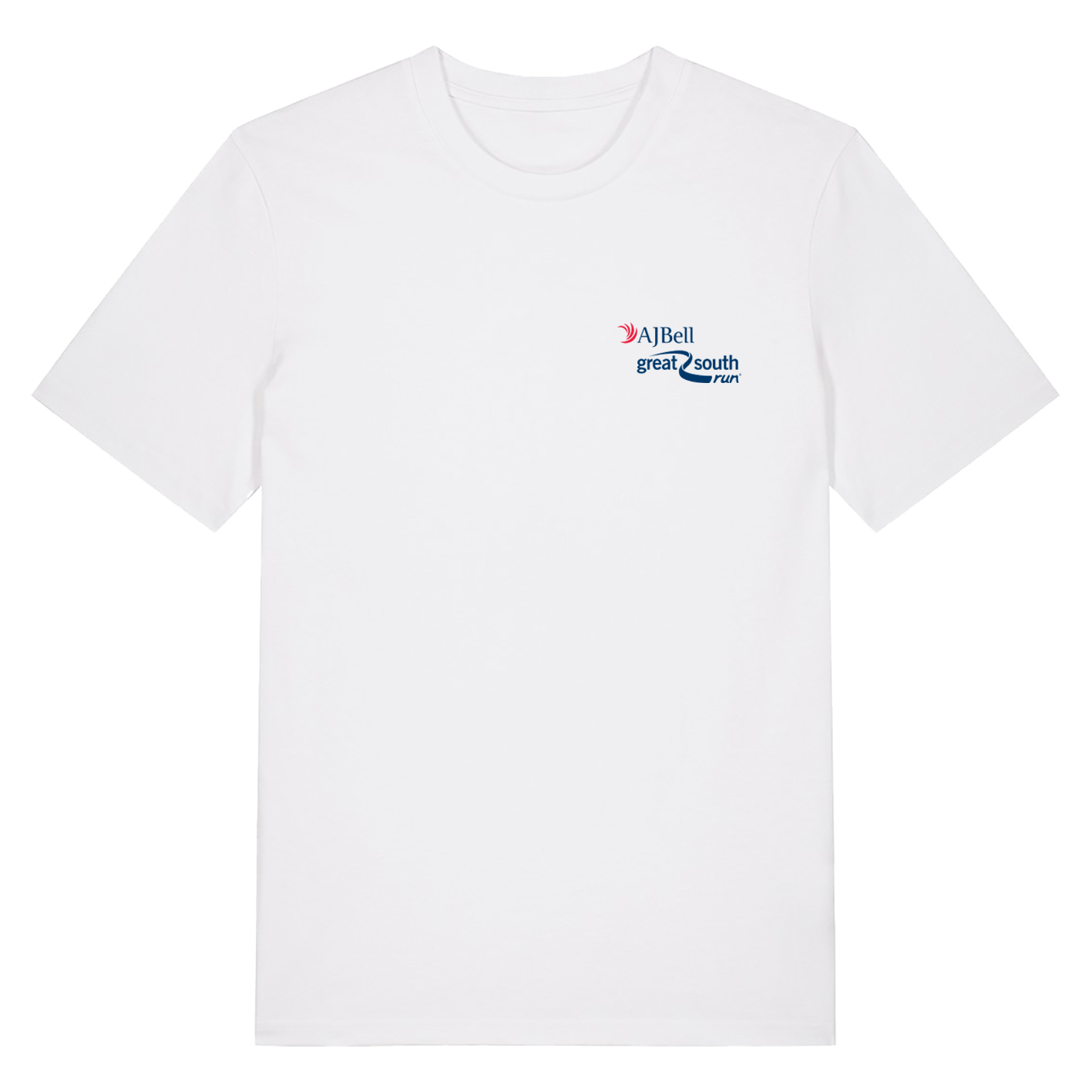 AJ Bell Great South Run Men Short Sleeved Cotton Tee (Front Logo Print Only)