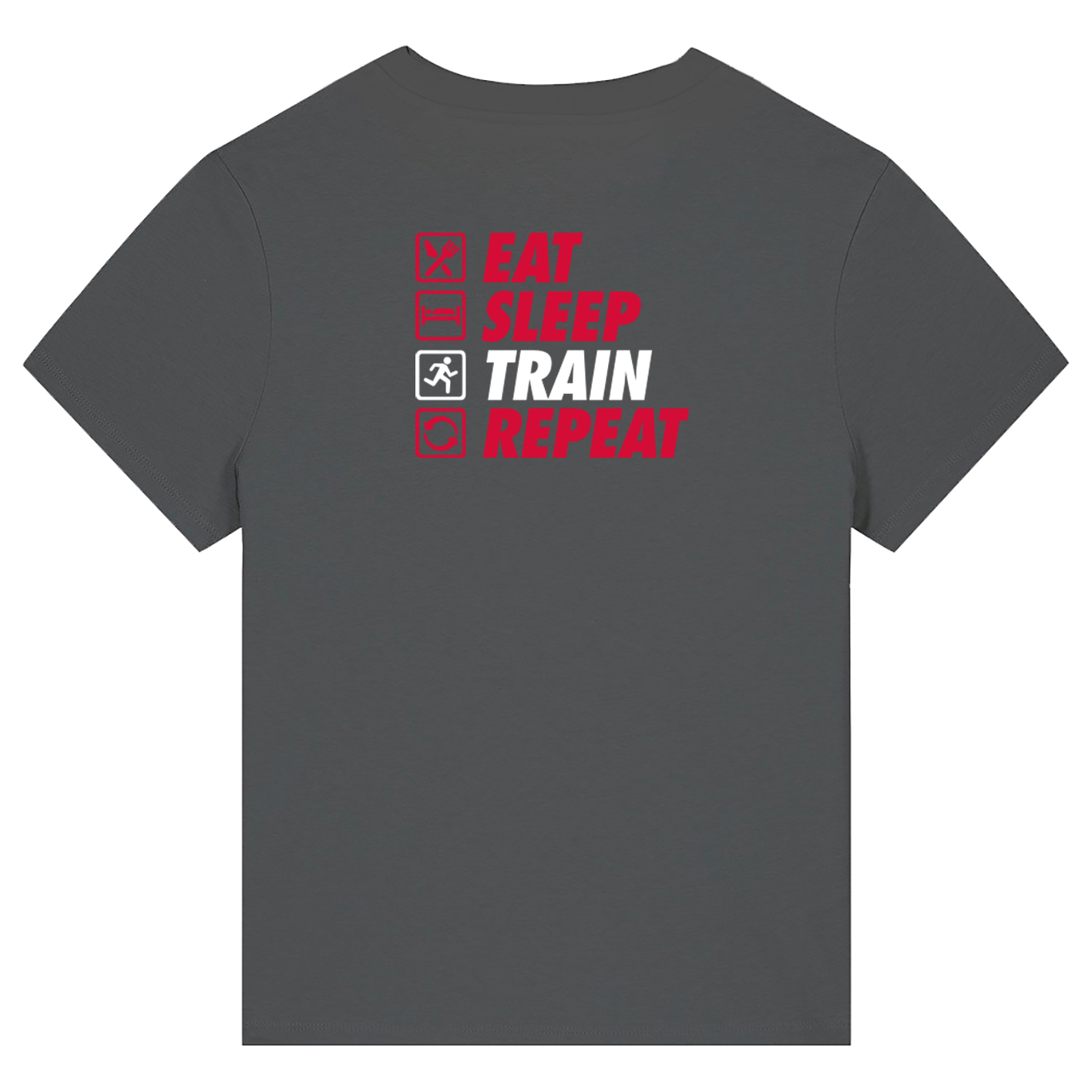 AJ Bell Great Scottish Run Eat, Sleep, Train, Repeat Woman Short Sleeved Cotton Tee