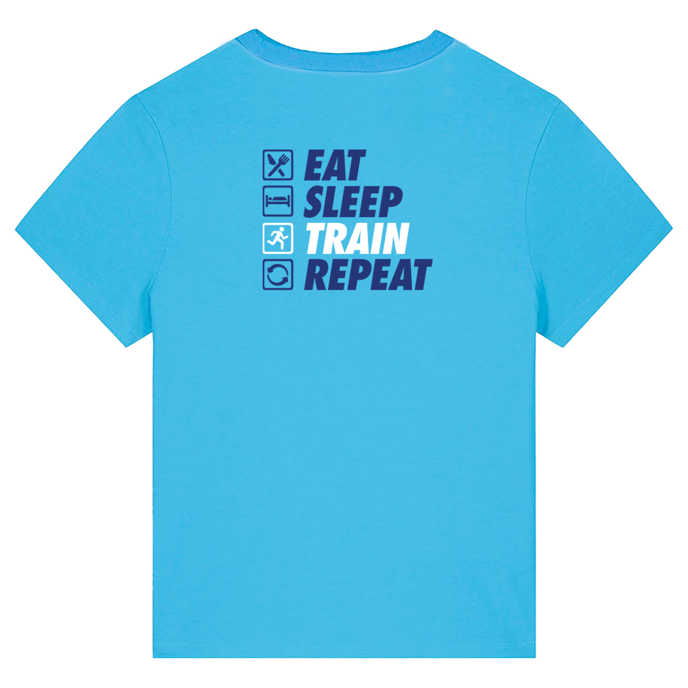 AJ Bell Great Scottish Run Eat, Sleep, Train, Repeat Woman Short Sleeved Cotton Tee