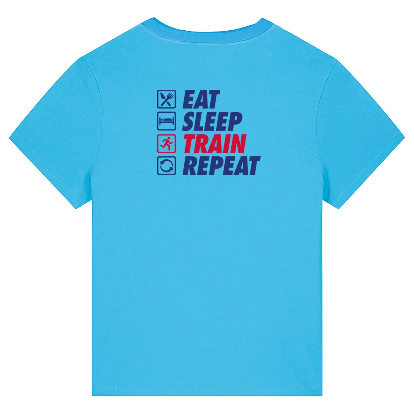 AJ Bell Great South Run Eat, Sleep, Train, Repeat Woman Short Sleeved Cotton Tee