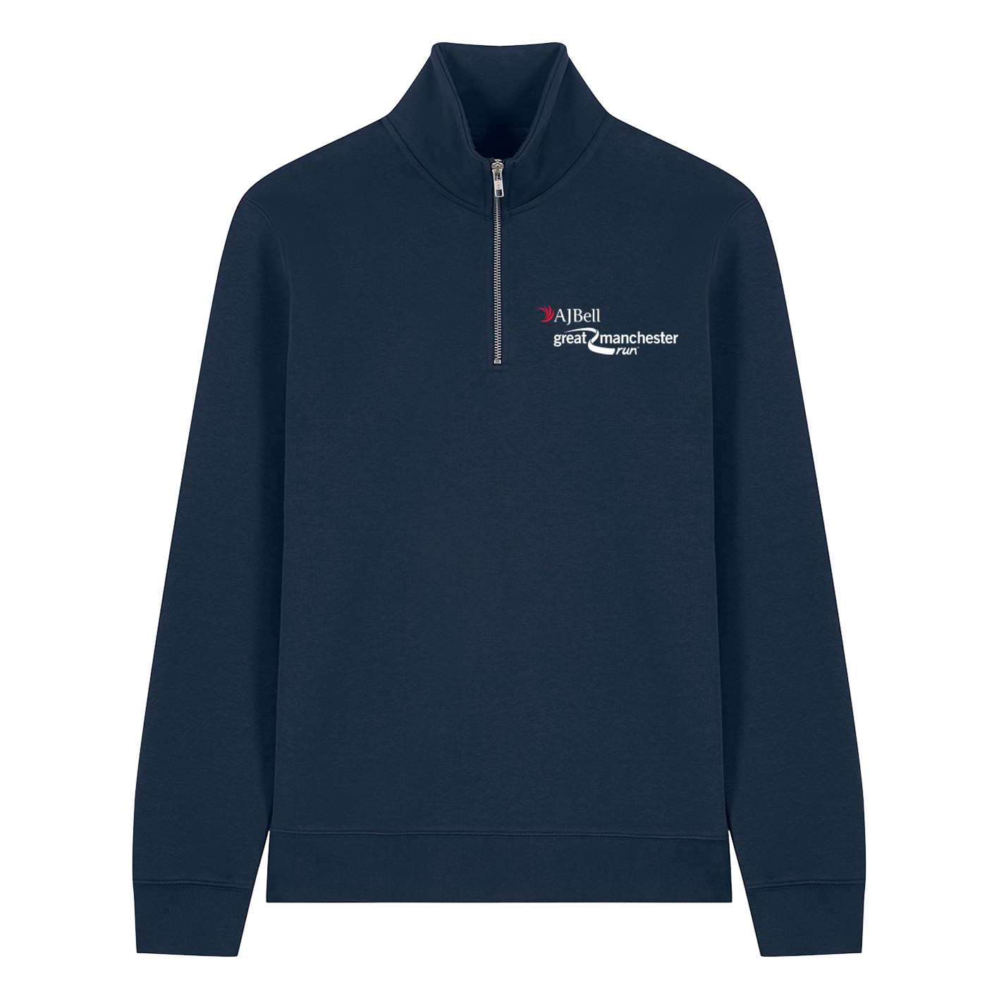 AJ Bell Great Manchester Run Unisex ¼ Zip Sweatshirts (Front Logo Print Only)