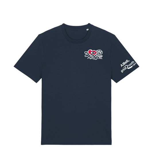 GNR45 x MUL Unisex Navy Heart Running T-Shirt