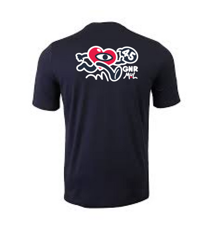 GNR45 x MUL Unisex Navy Heart Running T-Shirt