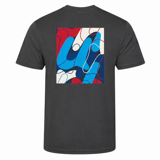 AJ Bell "Swirl" Men's Short Sleeved Tech Tee