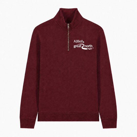 AJ Bell Great Run Unisex ¼ Zip Sweatshirts (Front Logo Print Only)
