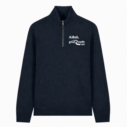 AJ Bell Great Run Unisex ¼ Zip Sweatshirts (Front Logo Print Only)