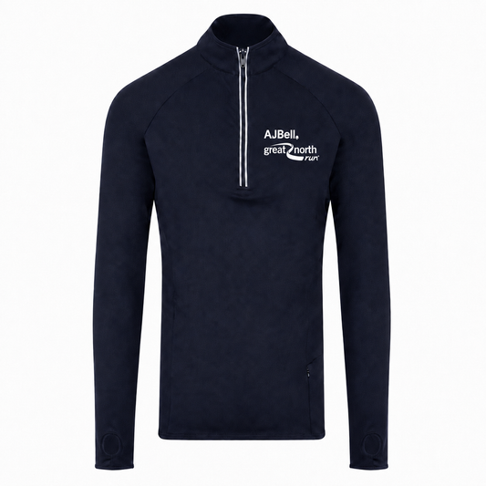 AJ Bell Great Run Men's ¼ Zip Base Layer (Front Logo Print Only)