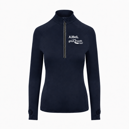 AJ Bell Great Run Women's ¼ Zip Base Layer (Front Logo Print Only)