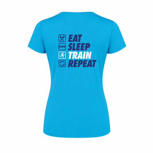 AJ Bell Great Run "Eat, Sleep, Train, Repeat" Women's Short Sleeved Tech