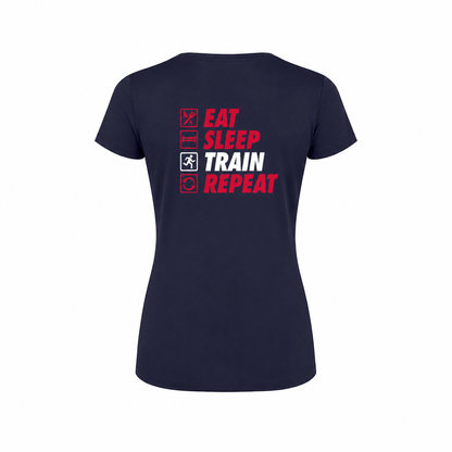 AJ Bell Great Run "Eat, Sleep, Train, Repeat" Women's Short Sleeved Tech