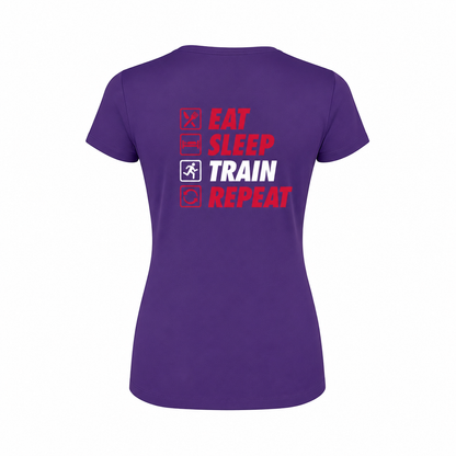 AJ Bell Great Run "Eat, Sleep, Train, Repeat" Women's Short Sleeved Tech