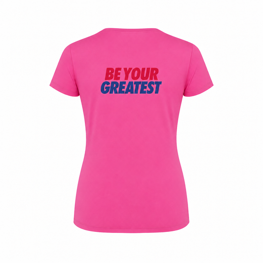 AJ Bell "Be Your Greatest" Women's Short Sleeved Tech Tee