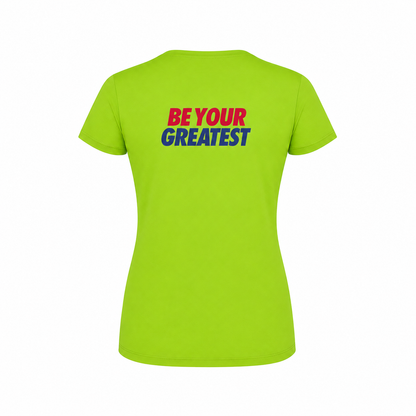 AJ Bell "Be Your Greatest" Women's Short Sleeved Tech Tee