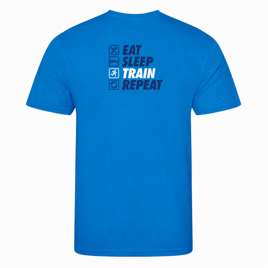 AJ Bell Great Run Kids "Eat, Sleep, Train, Repeat" Technical Tee