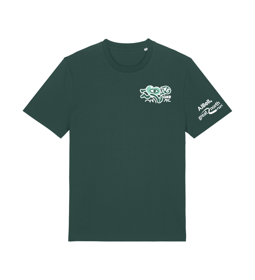 GNR45 x MUL Unisex Green Heart Running T-Shirt