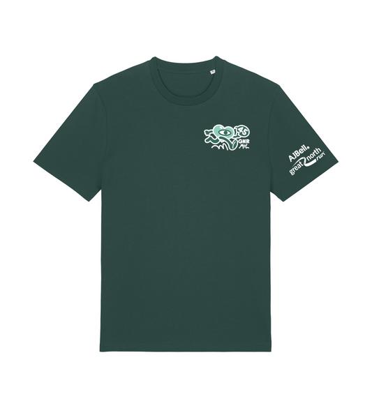 GNR45 x MUL Unisex Green Heart Running T-Shirt