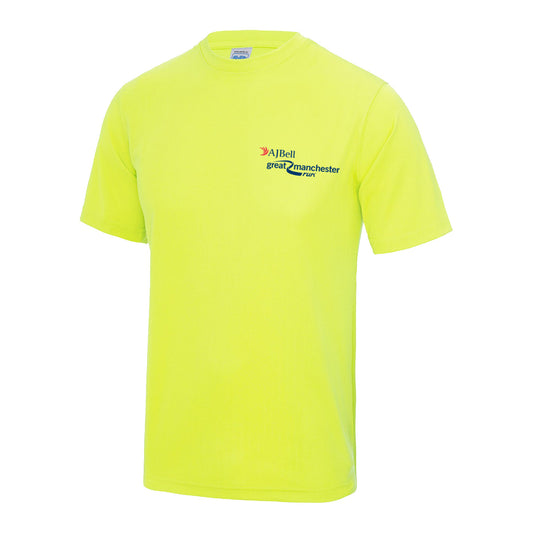 AJ Bell Great Manchester Run Men’s Short Sleeved Tech Tee (Front Logo Print Only)