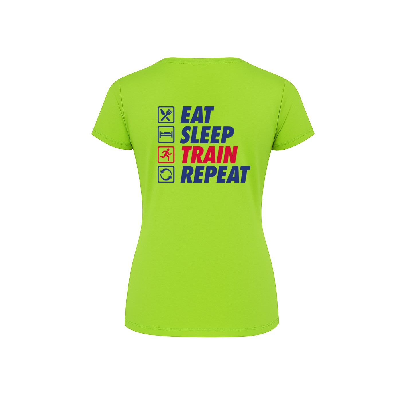 AJ Bell Great North 10K Run Eat, Sleep, Train, Repeat Woman™s Short Sleeved Tech Tee