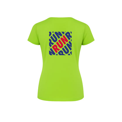 AJ Bell Great Manchester Run “RUN” Woman’s Short Sleeved Tech Tee
