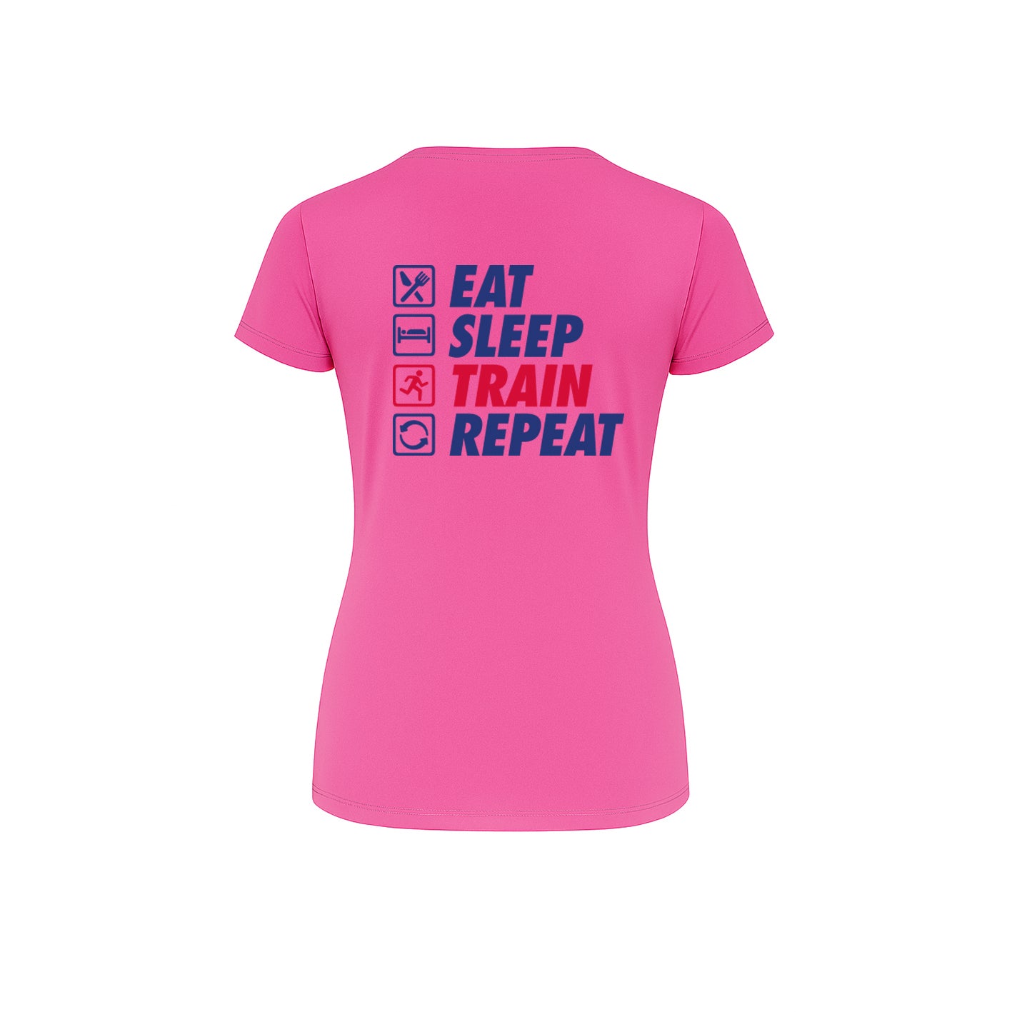 AJ Bell Great Birmingham Run “Eat, Sleep, Train, Repeat” Woman’s Short Sleeved Tech Tee