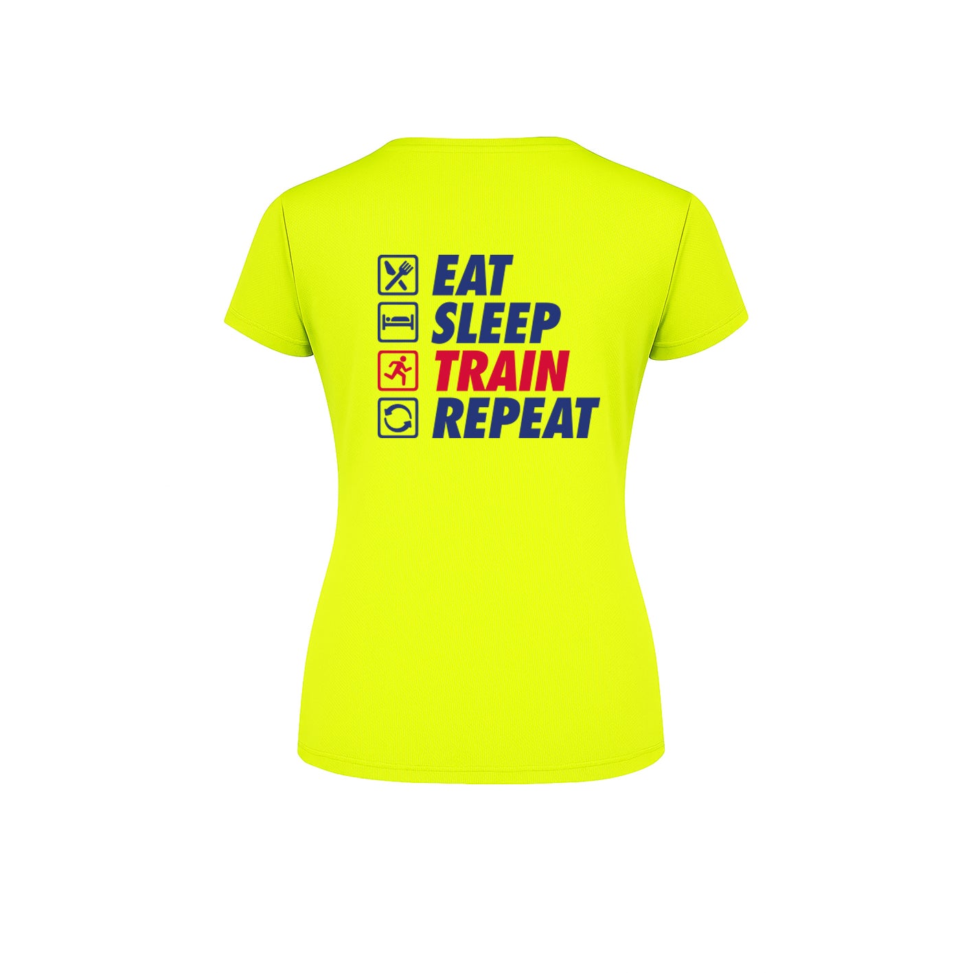 AJ Bell Great North 10K Run Eat, Sleep, Train, Repeat Woman™s Short Sleeved Tech Tee