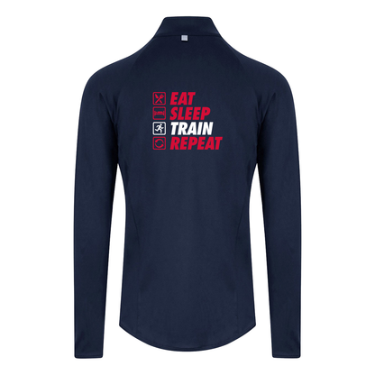 AJ Bell Great North 10K Run Eat, Sleep, Train, Repeat Men's ¼ Zip top
