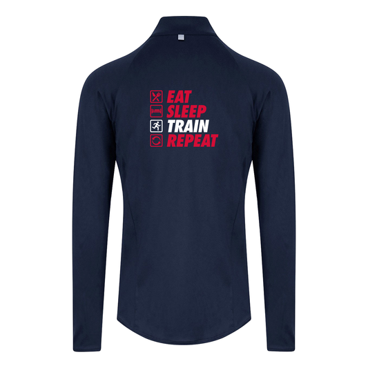 AJ Bell Great Birmingham Run “Eat, Sleep, Train, Repeat” Men's ¼ Zip Base Layer