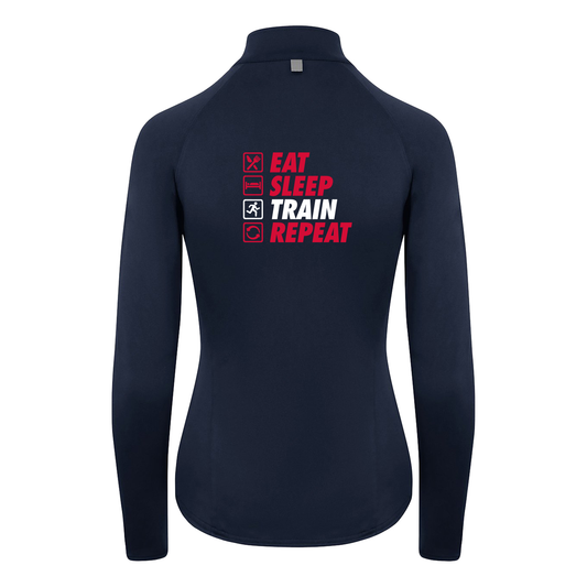 AJ Bell Great Birmingham Run “Eat, Sleep, Train, Repeat” Women’s ¼ Zip Base Layer