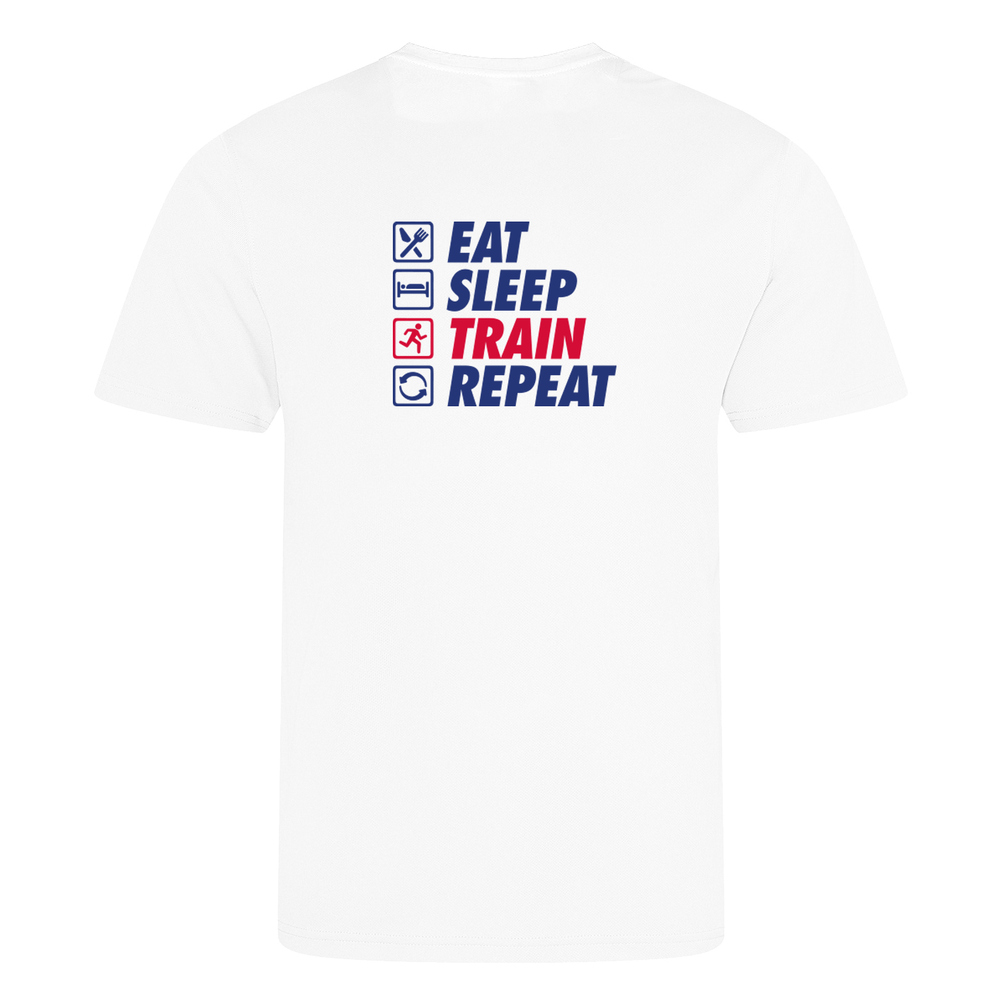 AJ Bell Great South Run Eat, Sleep, Train, Repeat Men Short Sleeved Tech Tee