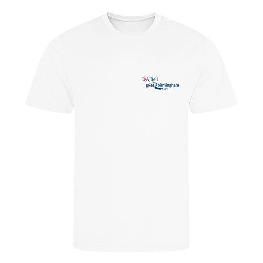 AJ Bell Great Birmingham Run Men’s Short Sleeved Tech Tee (Front Logo Print Only)