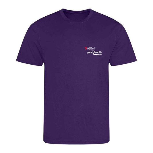 AJ Bell Great South Run Men Short Sleeved Tech Tee (Front Logo Print Only)