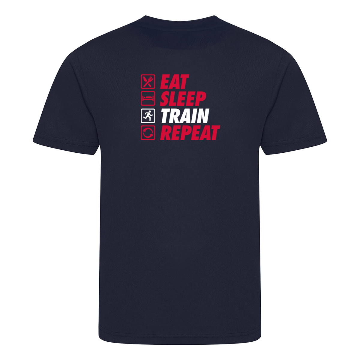 AJ Bell Great Run Kids "Eat, Sleep, Train, Repeat" Technical Tee