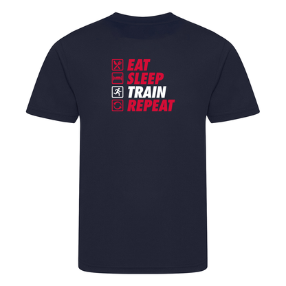 AJ Bell Great Run Kids "Eat, Sleep, Train, Repeat" Technical Tee