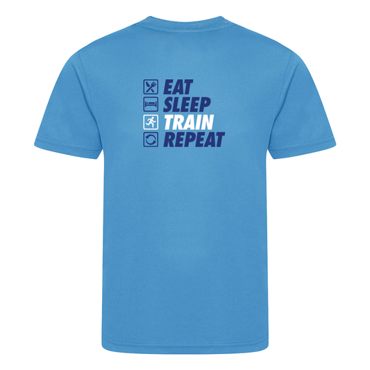 AJ Bell Great Manchester Run Kids "Eat, Sleep, Train, Repeat" Technical Tee