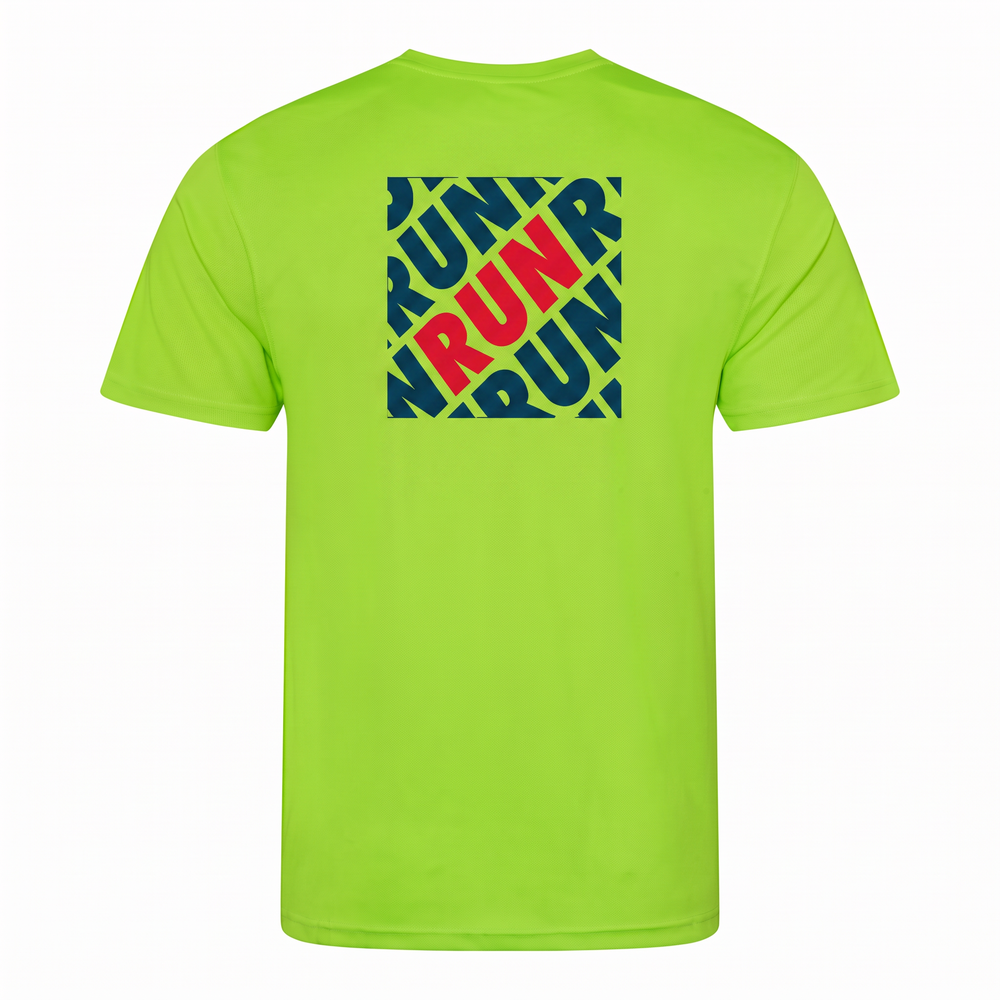 AJ Bell Great Run "RUN" Men's Short Sleeved Tech Tee