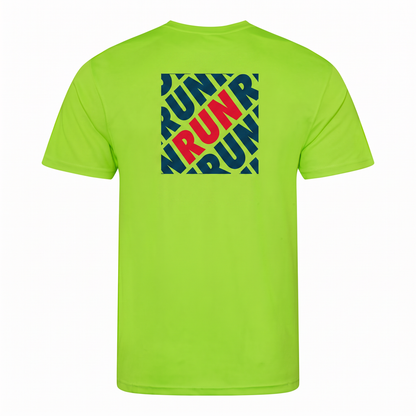 AJ Bell Great Run "RUN" Men's Short Sleeved Tech Tee