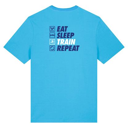 AJ Bell Great Scottish Run Eat, Sleep, Train, Repeat Men Short Sleeved Cotton Tee