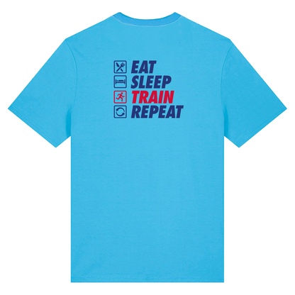 AJ Bell Great South Run Eat, Sleep, Train, Repeat Men Short Sleeved Cotton Tee