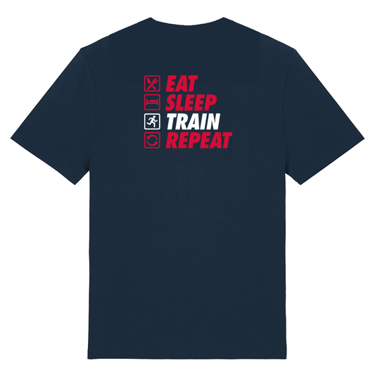 AJ Bell Great Scottish Run Eat, Sleep, Train, Repeat Men Short Sleeved Cotton Tee