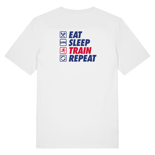 AJ Bell Great South Run Eat, Sleep, Train, Repeat Men Short Sleeved Cotton Tee
