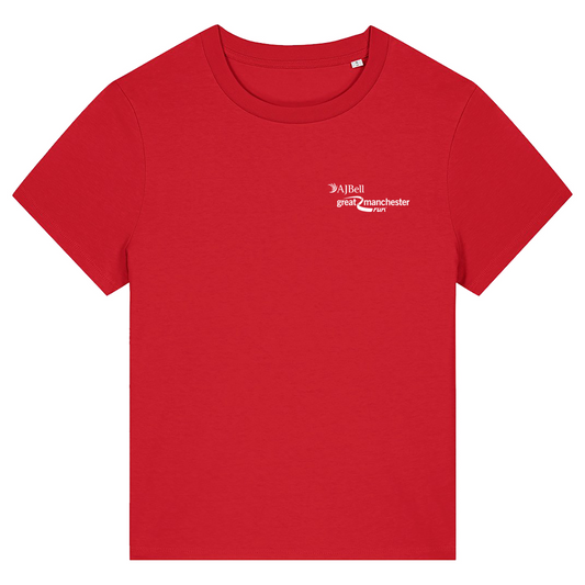 AJ Bell Great Manchester Run Woman’s Short Sleeved Cotton Tee (Front Logo Print Only)
