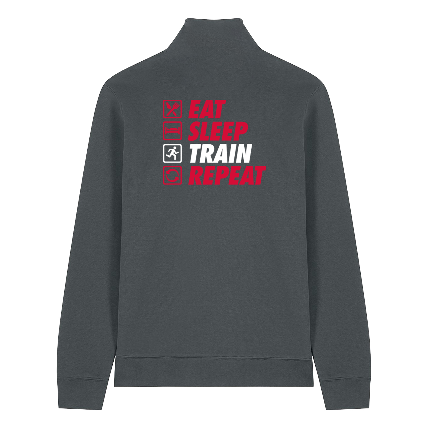 AJ Bell Great South Run Eat, Sleep, Train, Repeat Unisex  ¼ Zip top