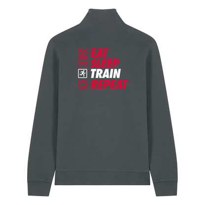 AJ Bell Great South Run Eat, Sleep, Train, Repeat Unisex  ¼ Zip top