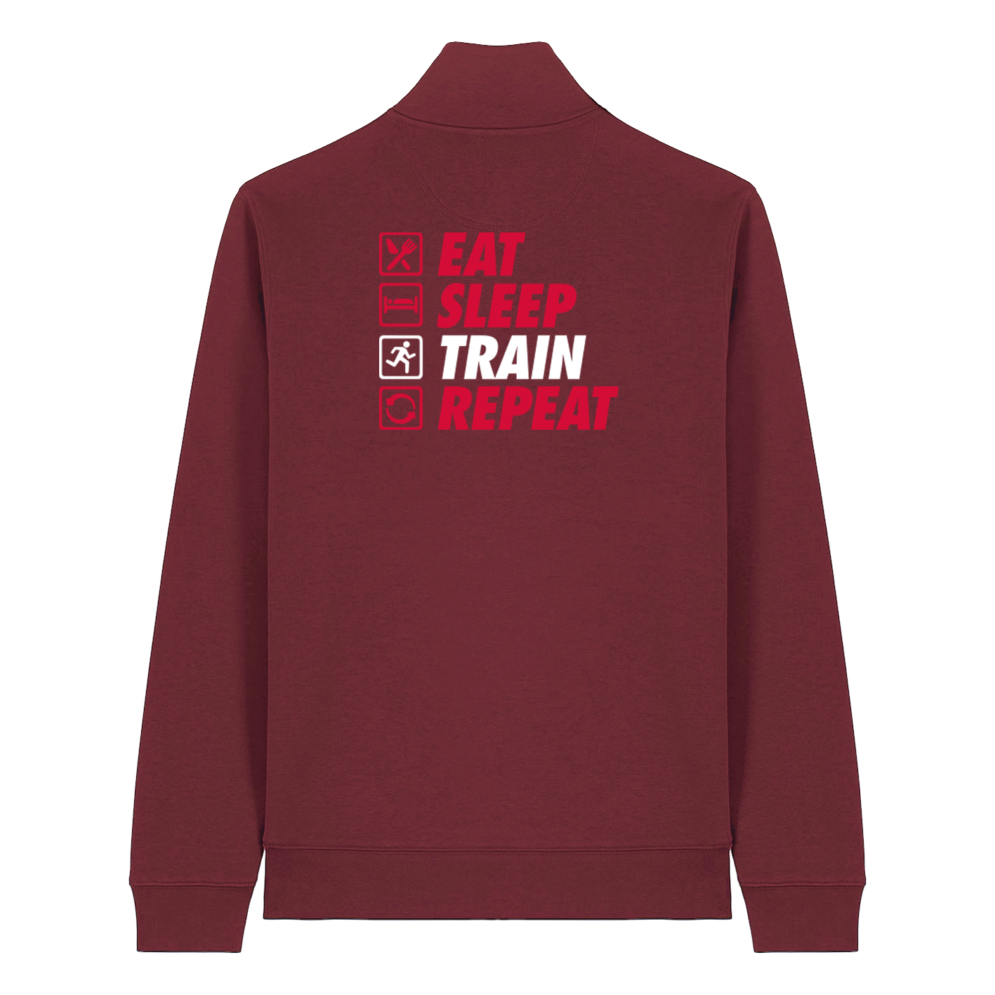 AJ Bell Great South Run Eat, Sleep, Train, Repeat Unisex  ¼ Zip top