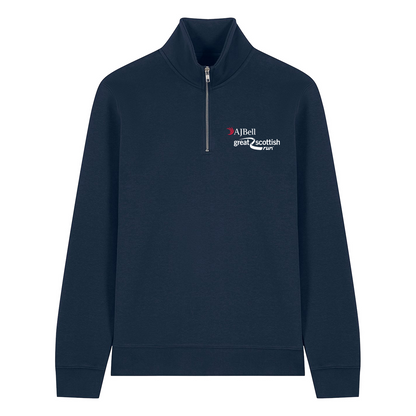 AJ Bell Great Scottish Run Unisex ¼ Zip top (Front Logo Print Only)